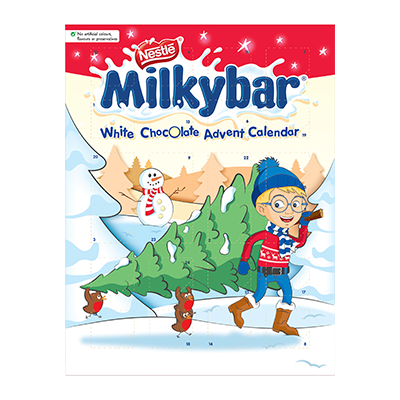 Milkybar Advent Calendar: Tel af naar de feestdagen met elke dag een heerlijk stukje romige witte chocolade.