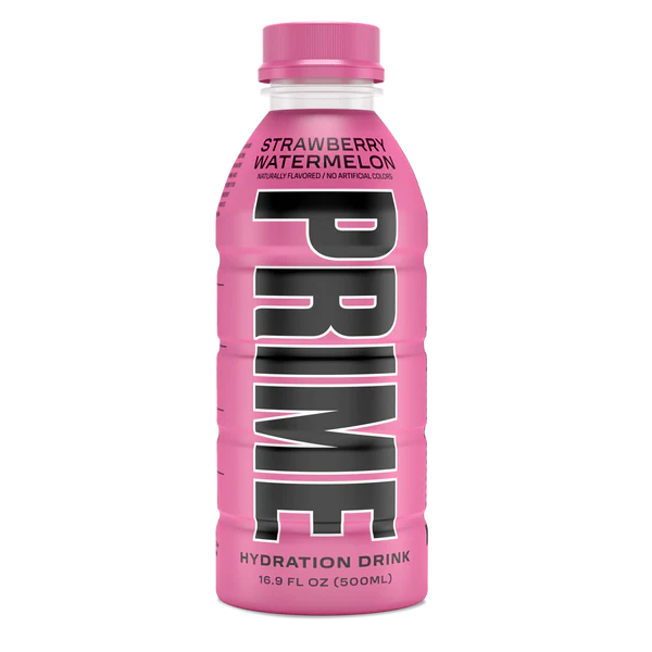 Ontdek de nieuwe variant van Prime Hydration in Strawberry Watermelon-smaak! Deze verfrissende dorstlesser zit boordevol BCAA's en vitamine B, en bevat weinig calorieën, zonder toegevoegde suikers.